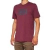 100% Icon T-Shirt - Maroon Heather -Fahrradzubehör Geschäft IconT Shirt MaroonHeather 1