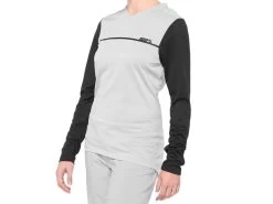 100% Ridecamp Womens Long Sleeve Jersey - Black/grey