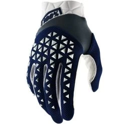 100% Airmatic Gloves - Blau/Grau/Weiss