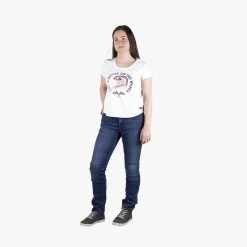 IXS Damen T-Shirt On Two Wheels - Weiss-pink -Fahrradzubehör Geschäft iXSDamenT ShirtOnTwoWheels weiss pink 4